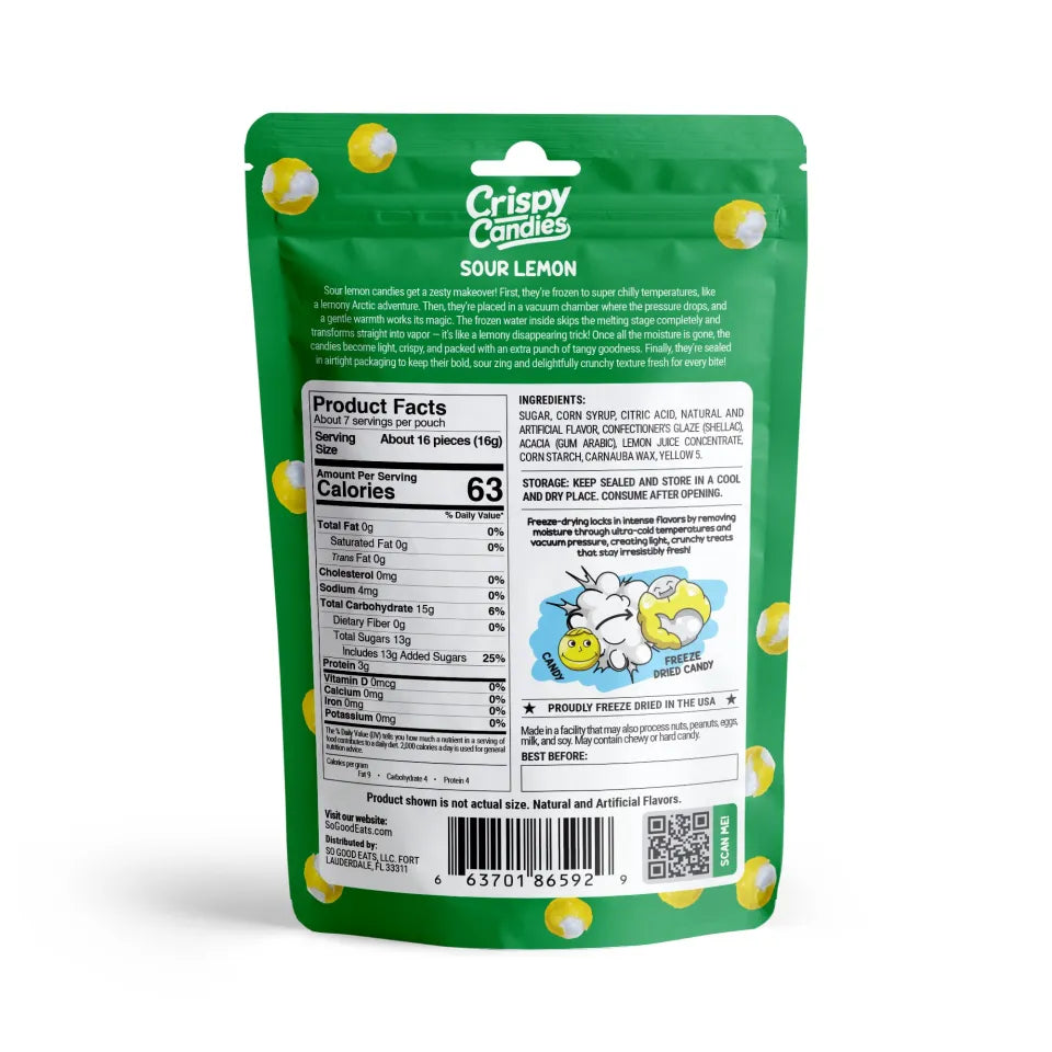 Freeze Dried Sour Lemon Drops